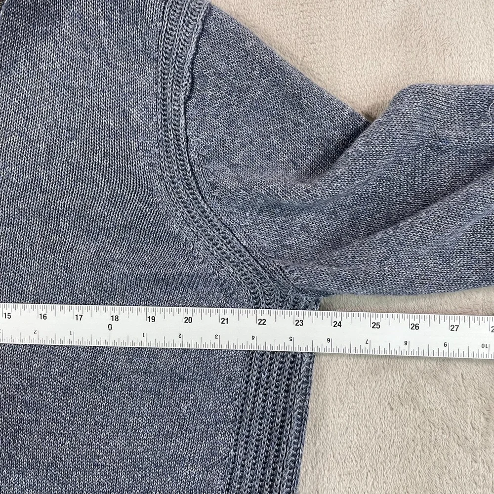 Banana Republic‎ 100% Linen Jacket Men XL Blue Knit Mock Neck Casual Preppy